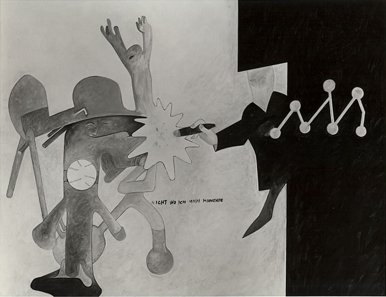 Webern's Death, Cor Blok, 1965, oil on paper