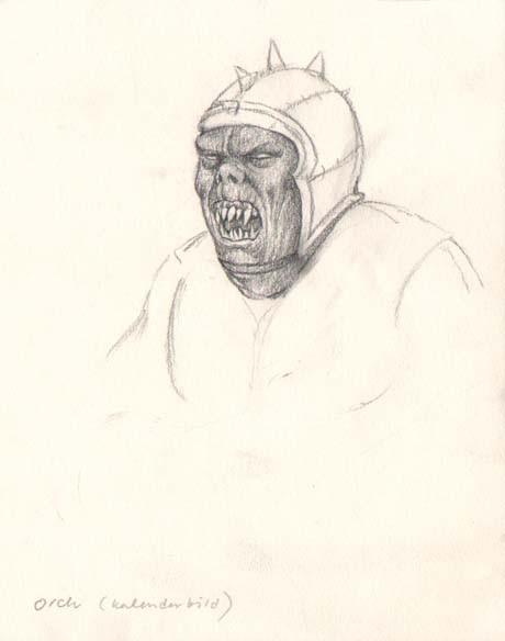 Orc - 1983 by Inger Edelfeldt, original art