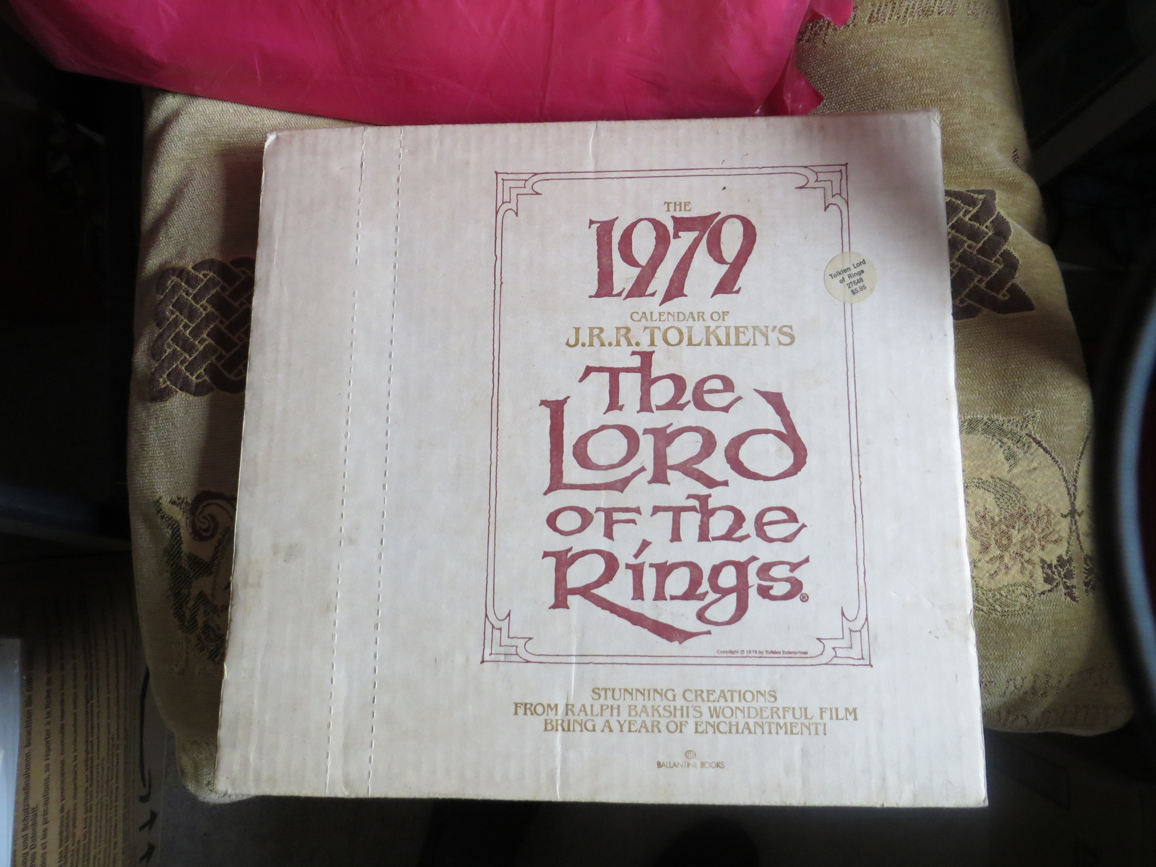 1979 J.R.R. Tolkien Calendar – The Lord of the Rings Film Edition by Ralph Bakshi