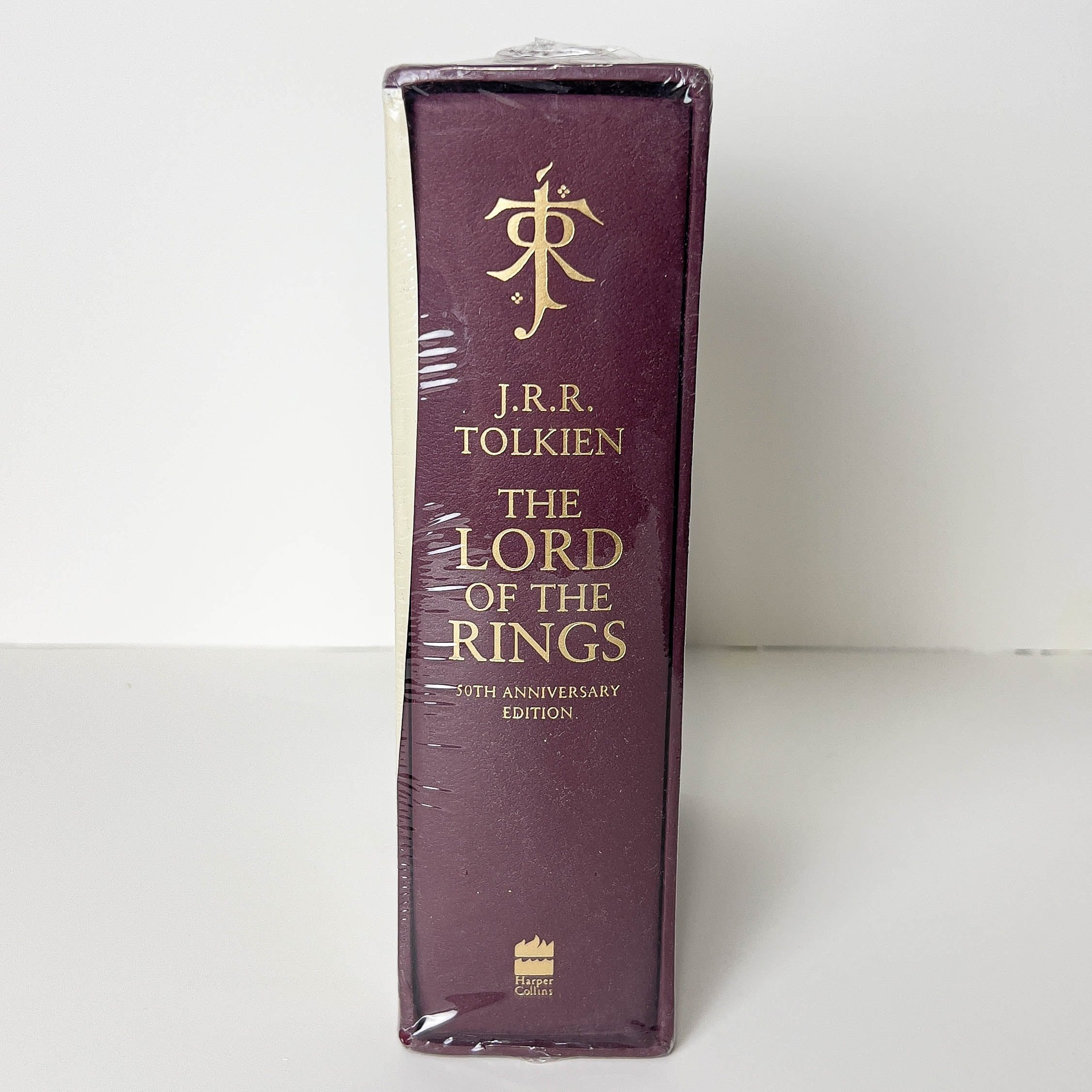 The 2004 Harper Collins Deluxe UK 50th Anniversary Edition of The Lord of the Rings, with publishers slipcase