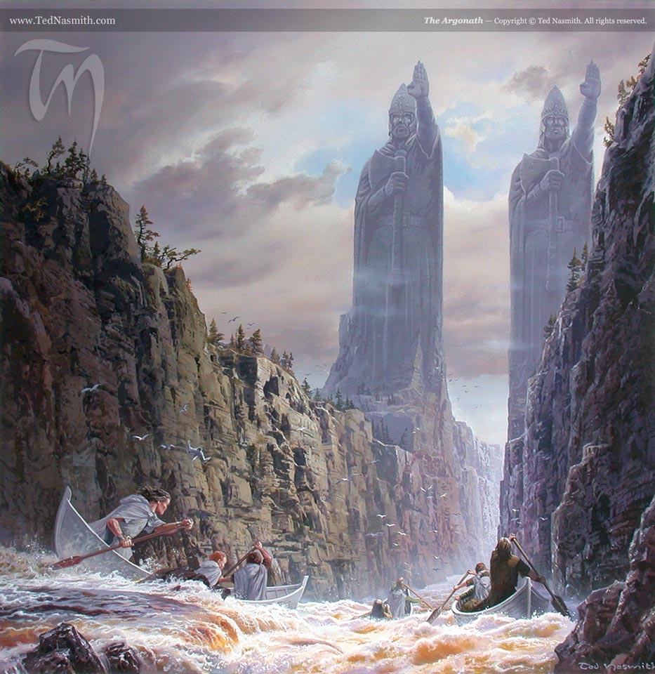 The Argonath by Ted Nasmith